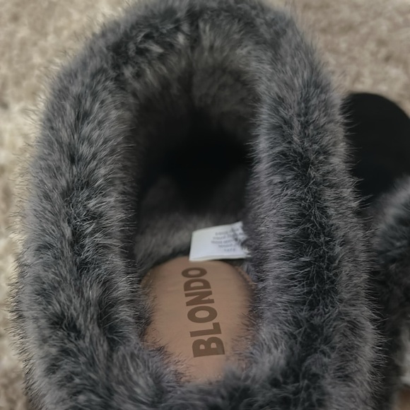 Blondo Waterproof Fur-Lined Slip-On Shoes Black Winter Comfort 9.5 - Picture 7 of 12